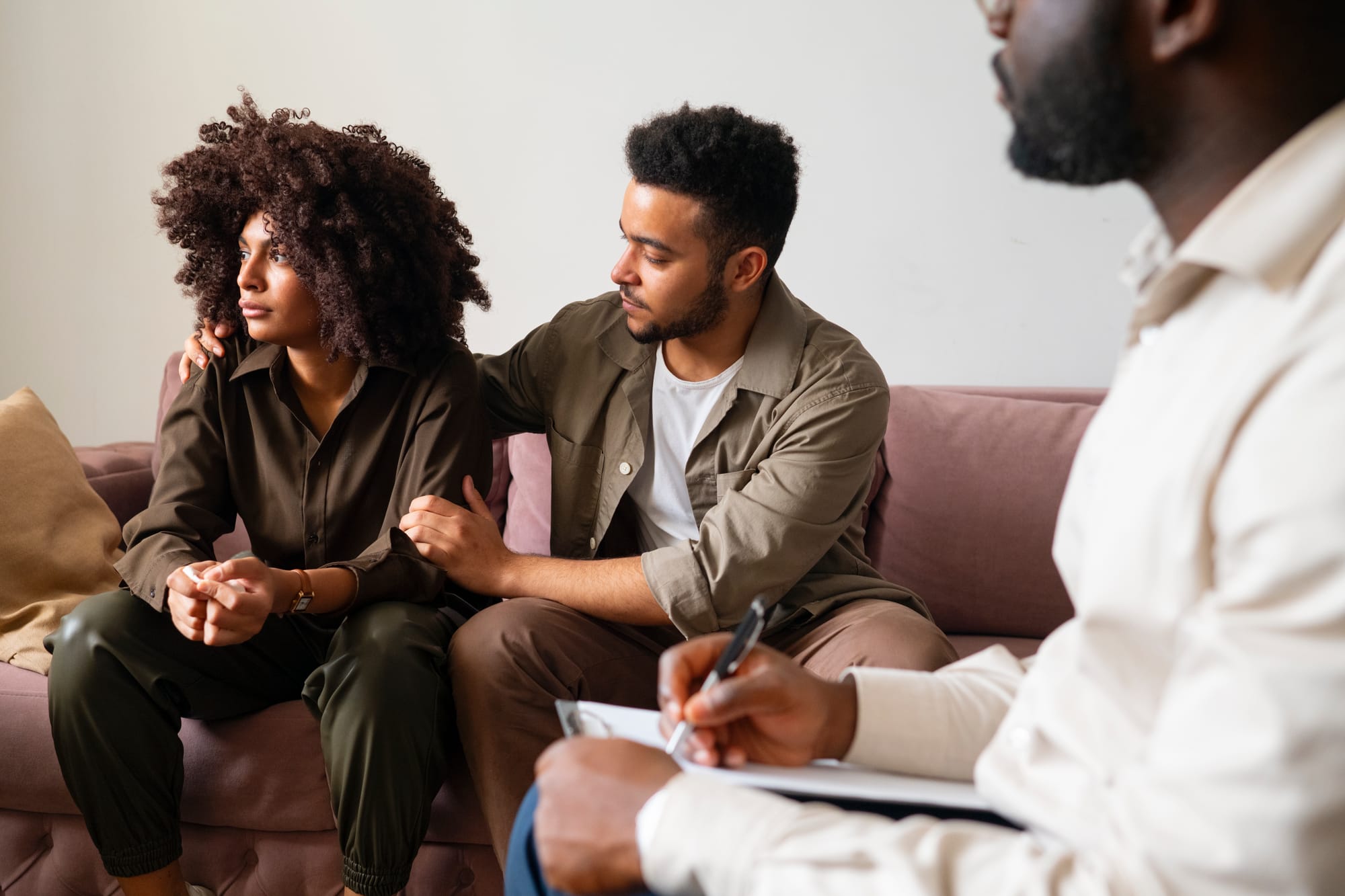 A facilitated session with a group of adults